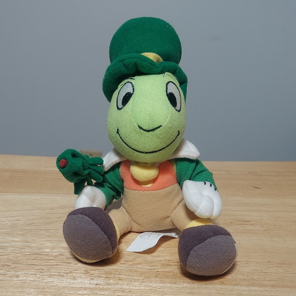 Vintage 90s Disney Store Jiminy Cricket St. Patrick's Day Leprechaun Plush NWT